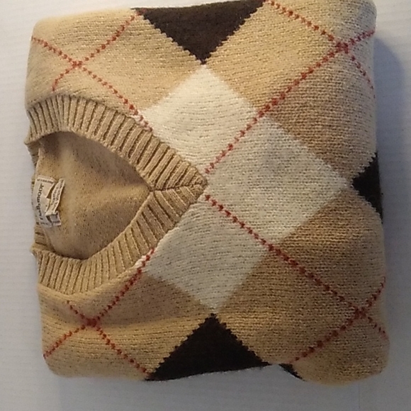 Ballymoor men's camel Shetland wool sweater size Large - Picture 1 of 7